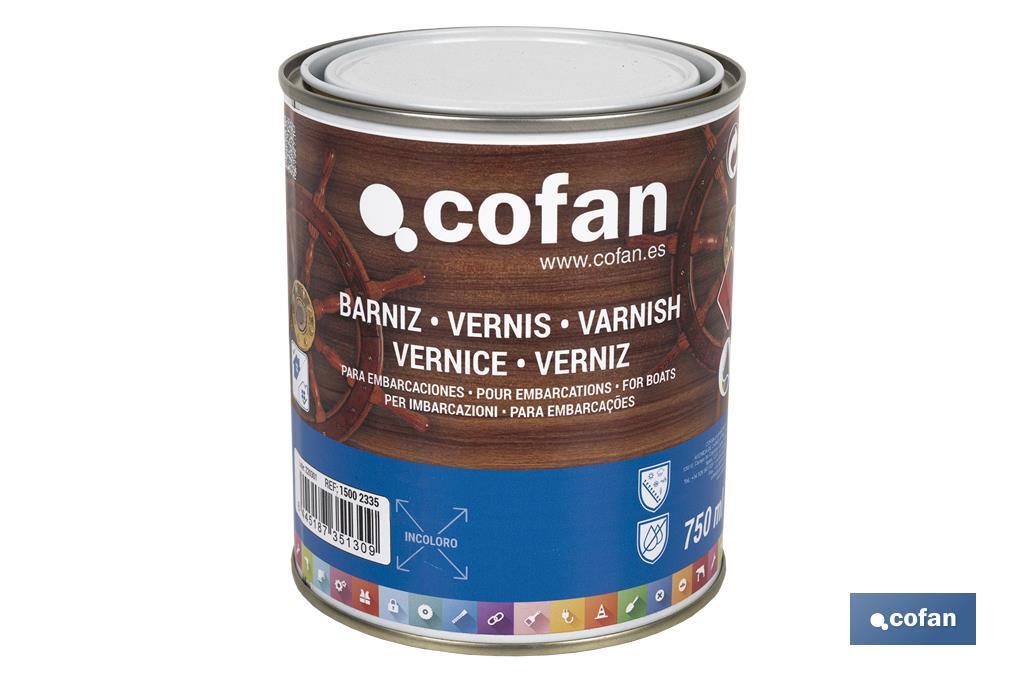 Boat varnish | Colourless paint | Paint bucket available in various sizes - Cofan