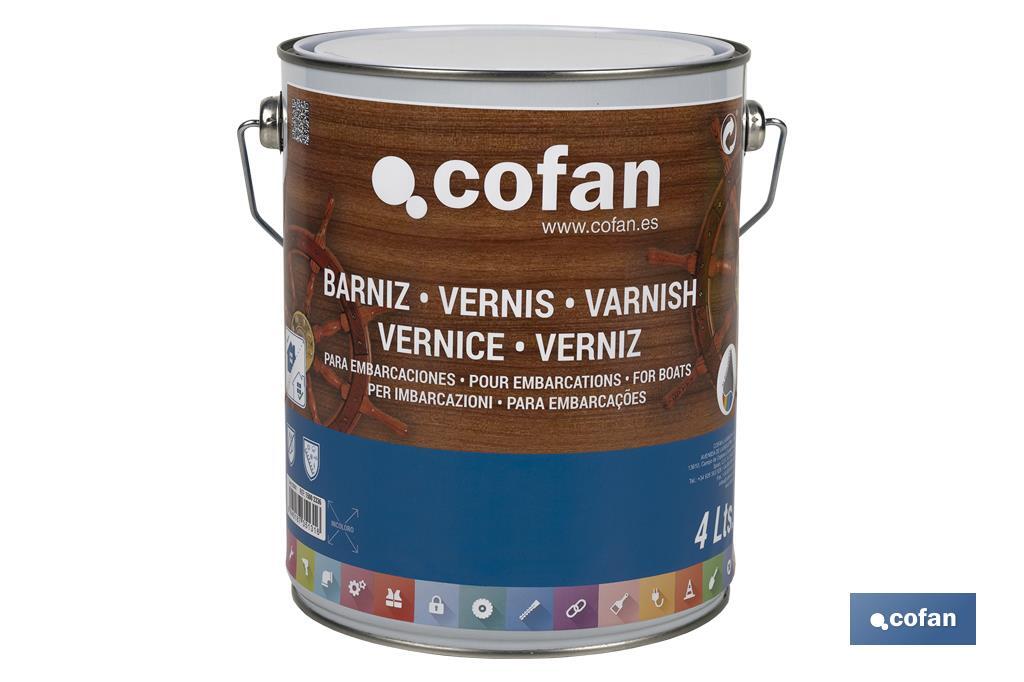 Vernice per imbarcazioni | Incolore | Latte di diverse dimensioni - Cofan