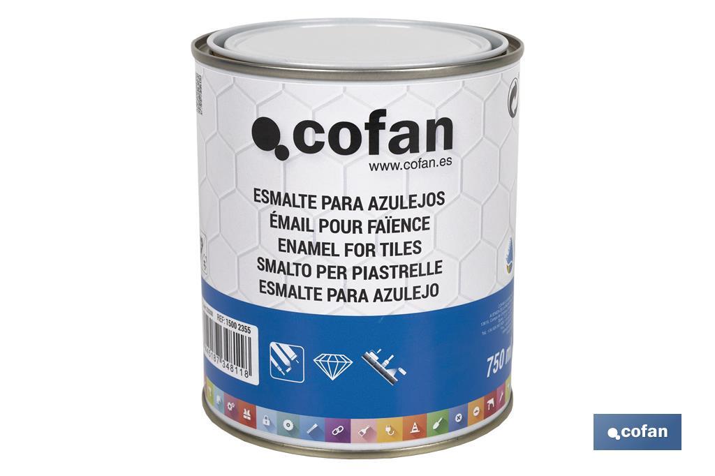 Émail à l'eau pour les carreaux de Faïence | Pot de 750 ml | Pour peindre les carreaux de Faïence - Cofan