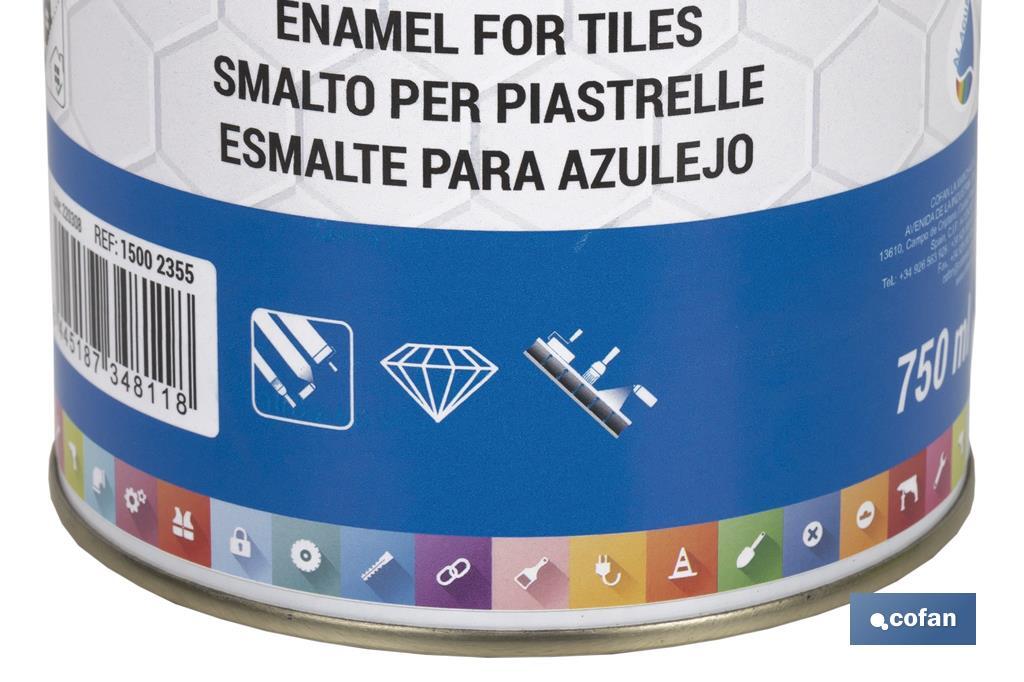 Water-based enamel for tiles | 750ml paint bucket - Cofan