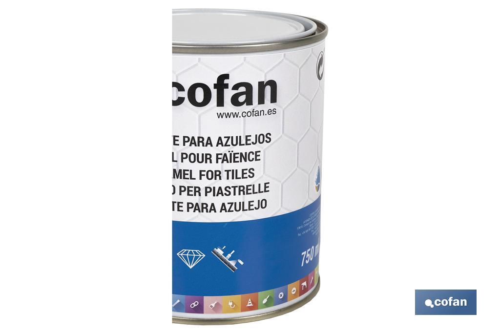 Émail à l'eau pour les carreaux de Faïence | Pot de 750 ml | Pour peindre les carreaux de Faïence - Cofan