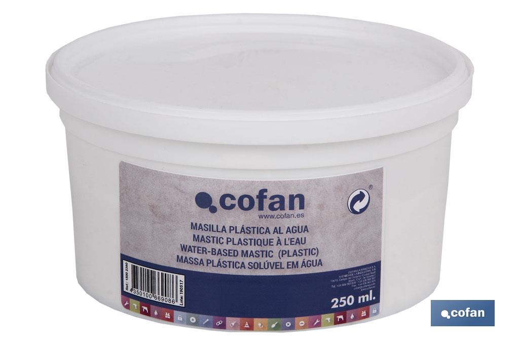 Masilla al Agua | Diferentes envases | Perfecta para tapar o reparar fisuras - Cofan