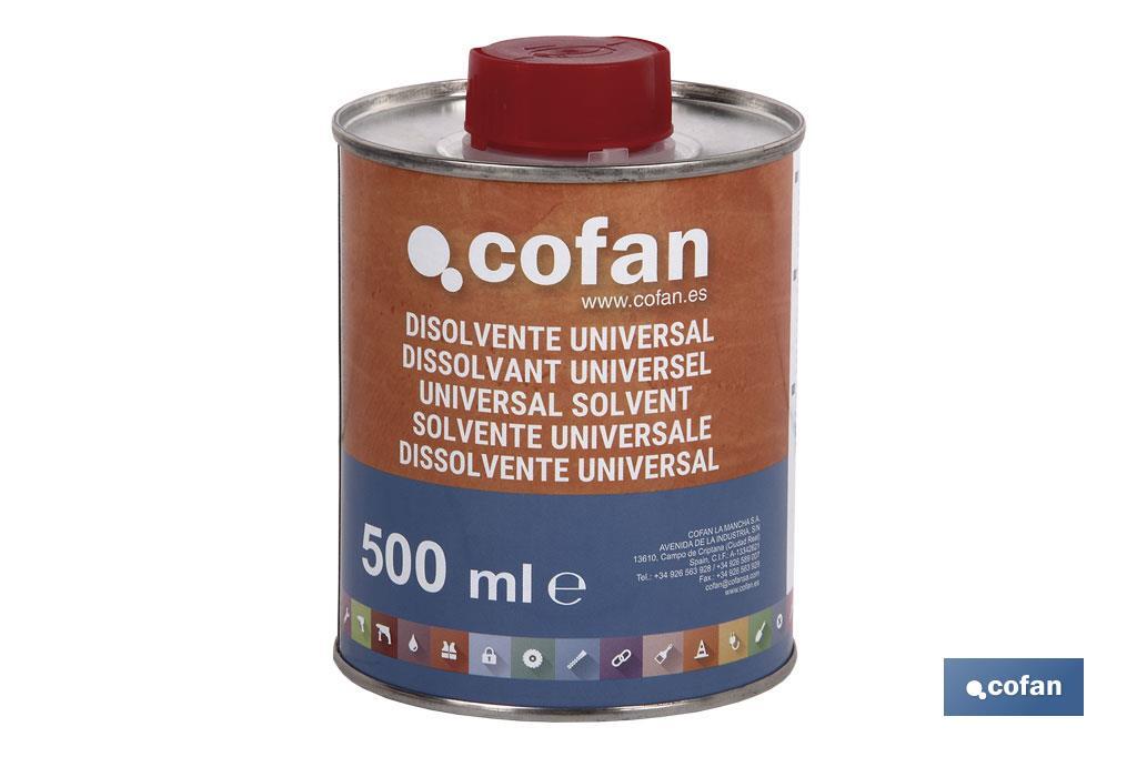 Dissolvant universel | Plusieurs tailles | Pour synthétiques - Cofan