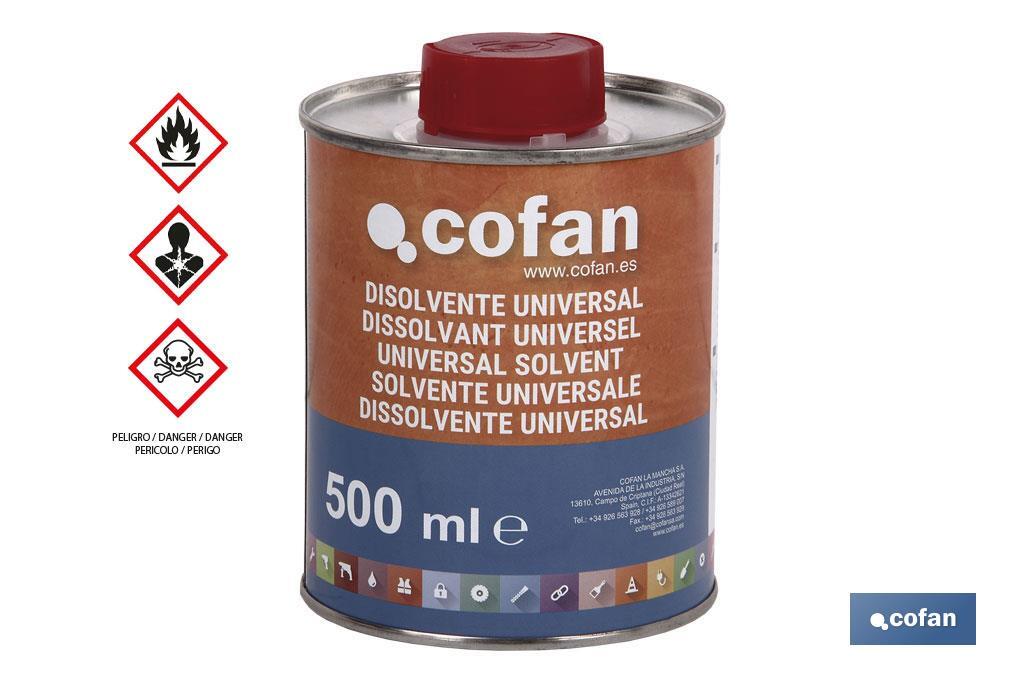 Solvente universale | Varie misure | Per materiali sintetici - Cofan