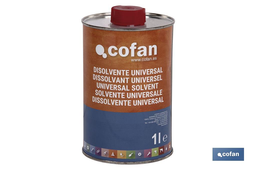 Solvente universale | Varie misure | Per materiali sintetici - Cofan