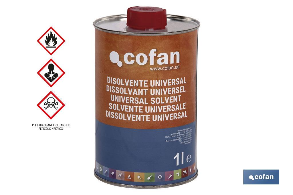 Solvente universale | Varie misure | Per materiali sintetici - Cofan