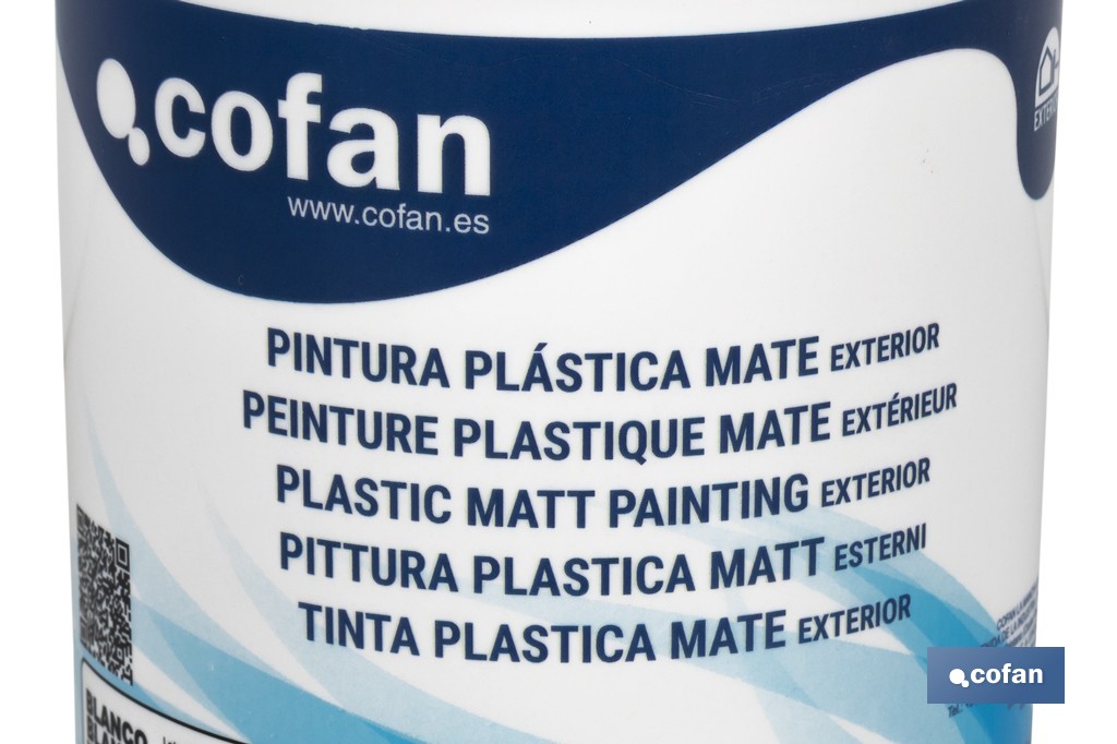 Pittura acrilica da esterni | Asciugatura rapida | Consigliata per l'esterno | Varie capacità - Cofan