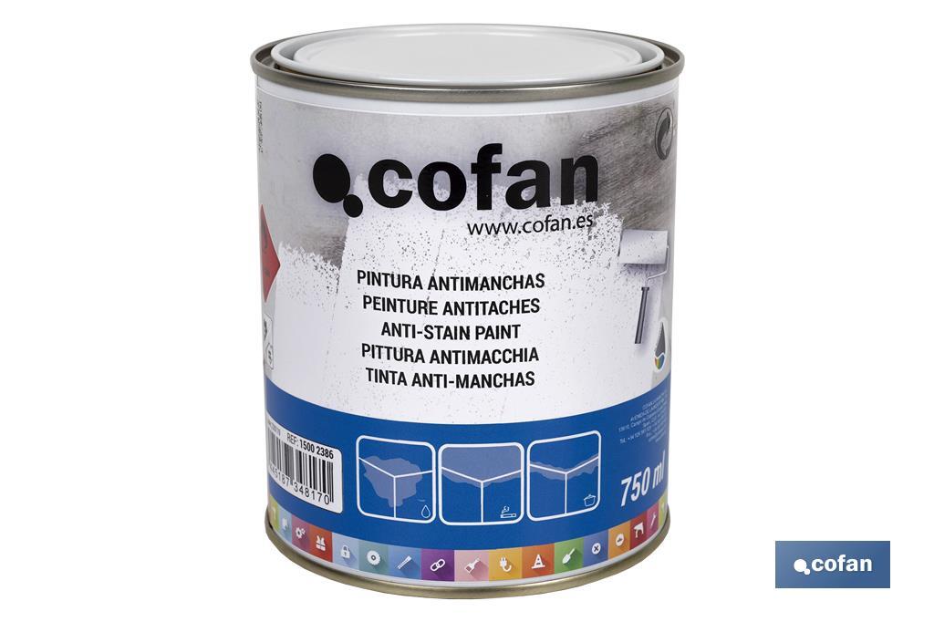 Anti-stain solvent-based paint | Suitable for removing stains | Available in different sizes - Cofan