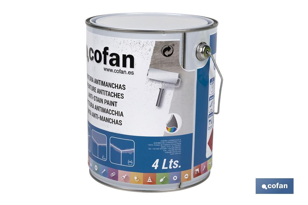 Anti-stain solvent-based paint | Suitable for removing stains | Available in different sizes - Cofan