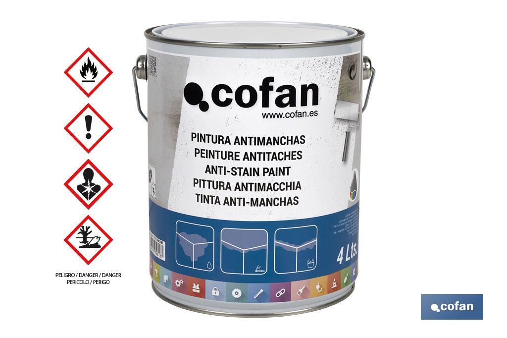 Peinture Anti-taches au Dissolvant | Pour éliminer les taches | Plusieurs contenances - Cofan