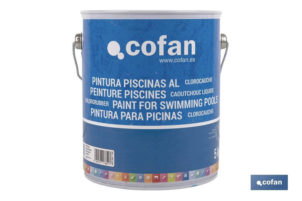 Tinta de Piscina à base de borracha clorada | Cor Azul ou Azul Escuro | Cpacidade 5 quilos - Cofan