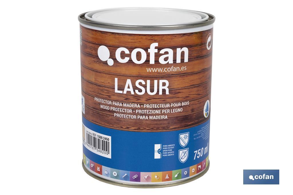 Water-based lasur | Matt finish | Available in different sizes and colours - Cofan