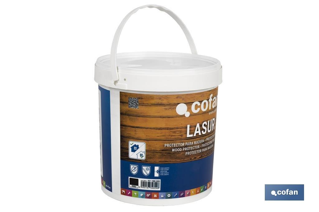 Lasur Protector al Agua para Madera | Acabado Mate | Diferentes Tamaños y Colores - Cofan