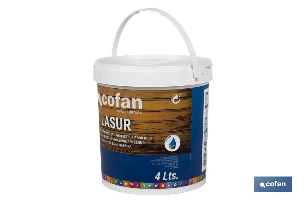 Lasure Protection à l'eau pour Bois | Finition mate | Plusieurs Contenances et Couleurs - Cofan