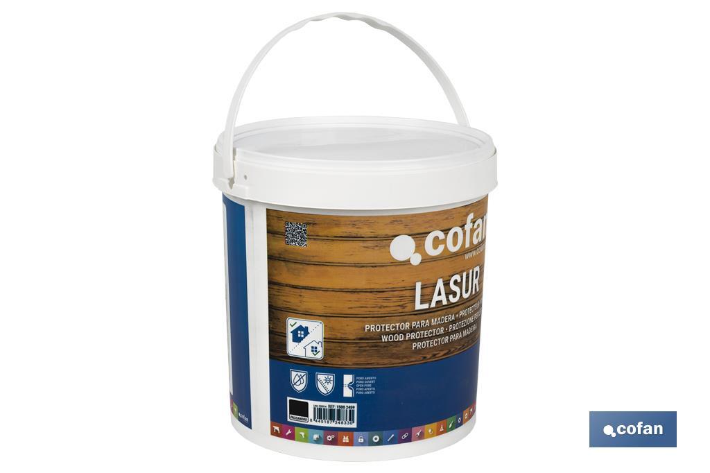 Lasur Protector Aquoso para Madeira | Acabamento Mate | Diferentes Tamanhos e Cores - Cofan