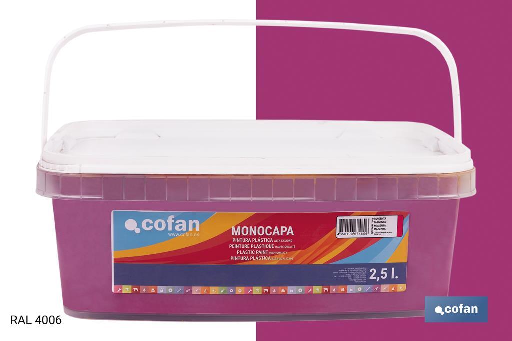 Peinture acrylique monocouche | Plusieurs couleurs | Convient pour utiliser à l'intérieur - Cofan