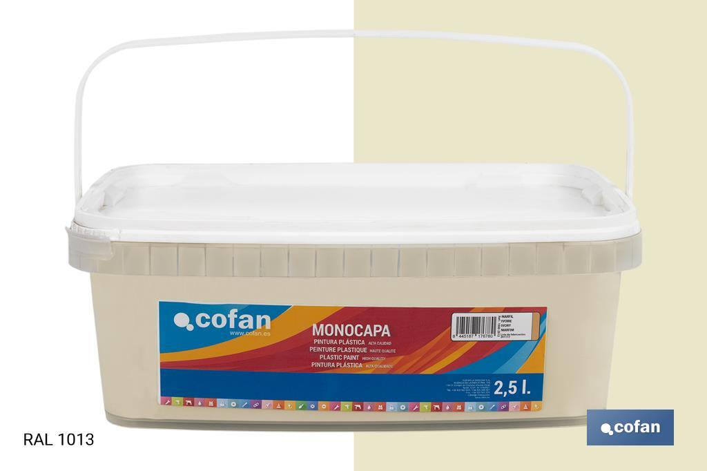 Peinture acrylique monocouche | Plusieurs couleurs | Convient pour utiliser à l'intérieur - Cofan