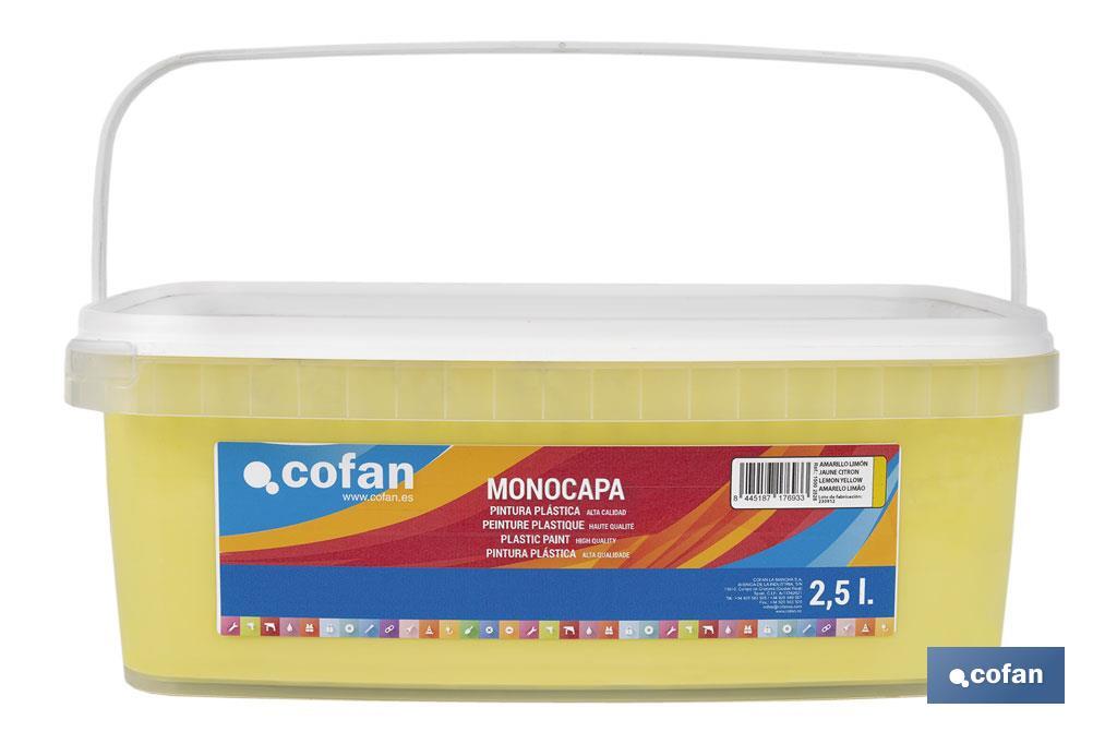 Tinta Plástica Mono-camada | Diferentes cores | Própria para usar em interiores - Cofan