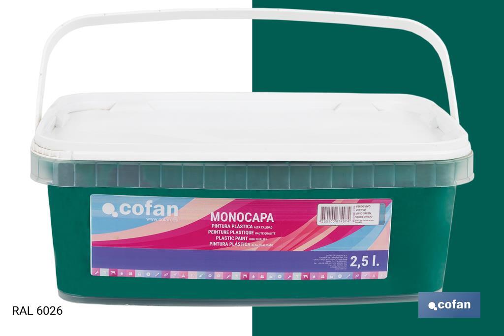 Peinture acrylique monocouche | Plusieurs couleurs | Convient pour utiliser à l'intérieur - Cofan