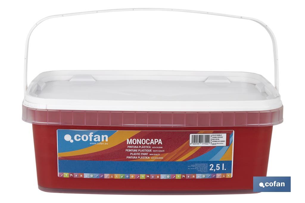 Pintura Plástica Monocapa | Diferentes colores | Apta para usar en interior - Cofan