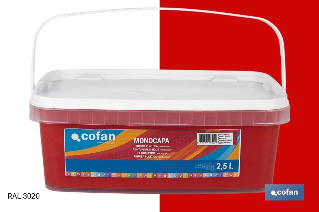 Peinture acrylique monocouche | Plusieurs couleurs | Convient pour utiliser à l'intérieur - Cofan