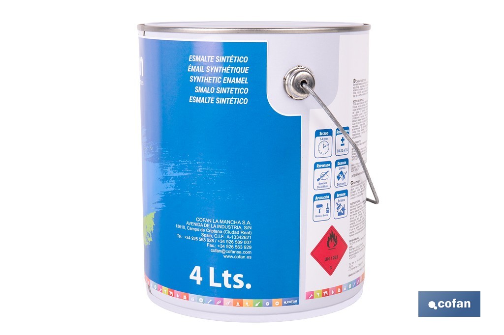 Synthetic enamel | Several colours | 125ml, 375ml, 750ml or 4L - Cofan