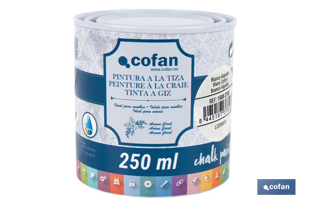 Pittura al gesso chalk paint | Ideale per restaurare e decorare mobili | Diverse capacità | Vari colori  - Cofan