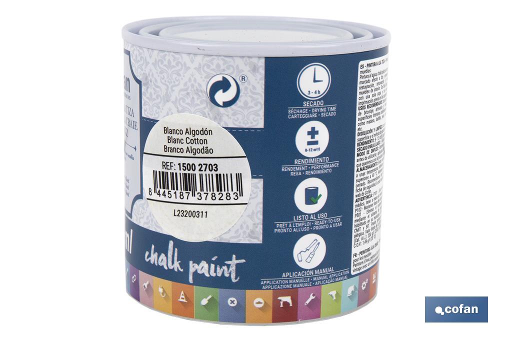 Pittura al gesso chalk paint | Ideale per restaurare e decorare mobili | Diverse capacità | Vari colori  - Cofan