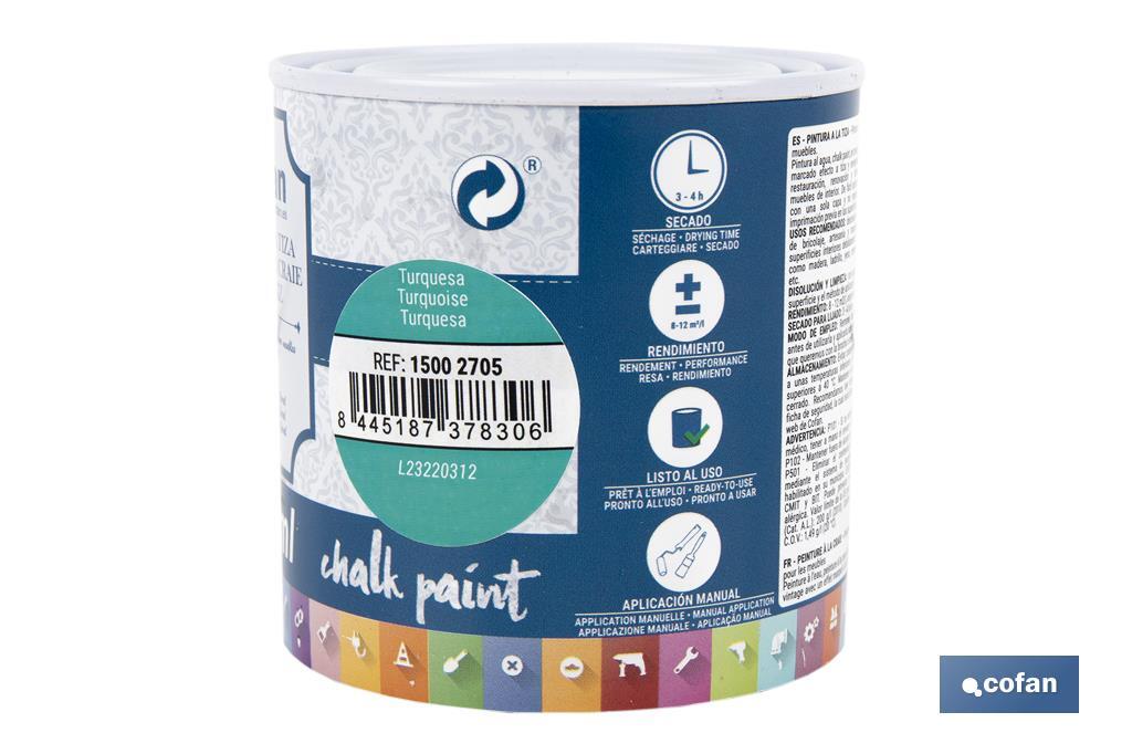 Pittura al gesso chalk paint | Ideale per restaurare e decorare mobili | Diverse capacità | Vari colori  - Cofan