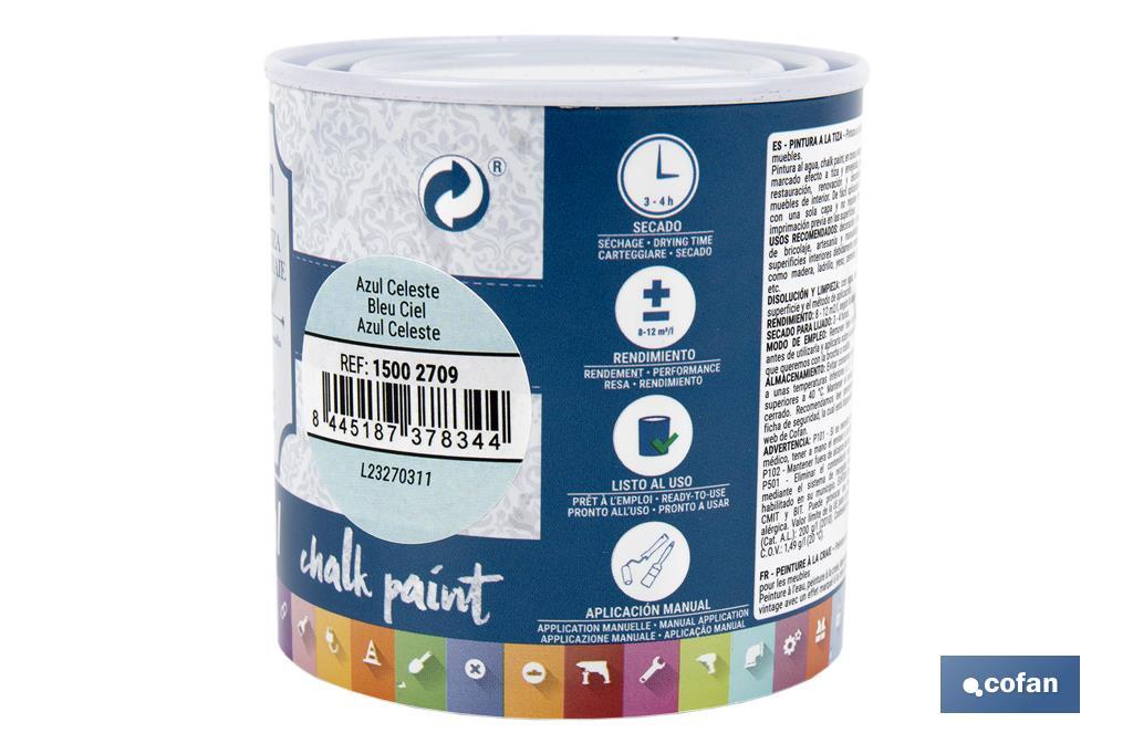 Pittura al gesso chalk paint | Ideale per restaurare e decorare mobili | Diverse capacità | Vari colori  - Cofan