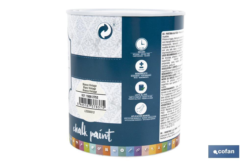 Pittura al gesso chalk paint | Ideale per restaurare e decorare mobili | Diverse capacità | Vari colori  - Cofan