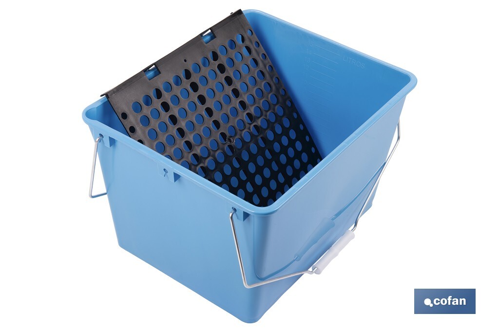 Bac avec grille pour égoutter les rouleaux | Avec anses métalliques incorporées | Spécial pour un usage professionnel - Cofan