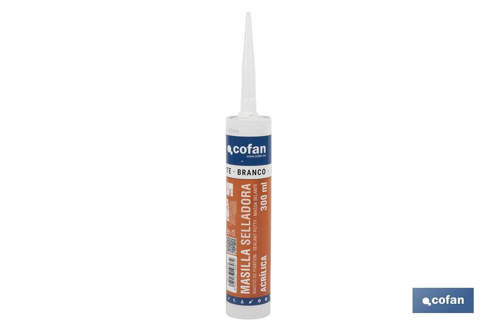 Mastic de Scellement Acrylique | Couleur Grise | Cartouche de 300 ml - Cofan