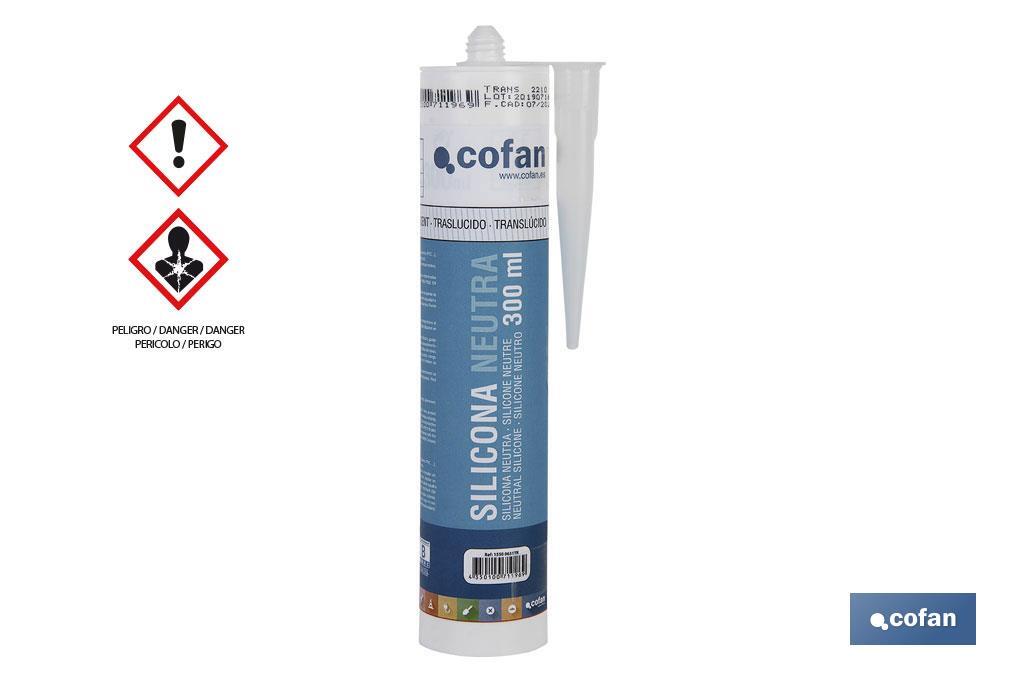 Silicone Neutro | Cor Transparente | Embalagem de 300 ml - Cofan