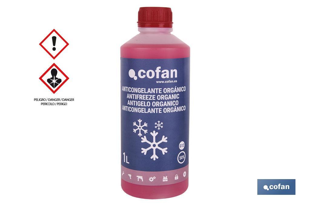 Anticongelante G-12 50 % Orgánico | Contenido de 1 y 5 litros - Cofan
