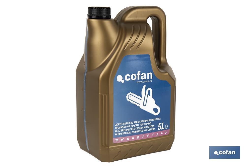 Special chainsaw oil for chains | Continuous lubrication of cutting chains | Wear protection - Cofan