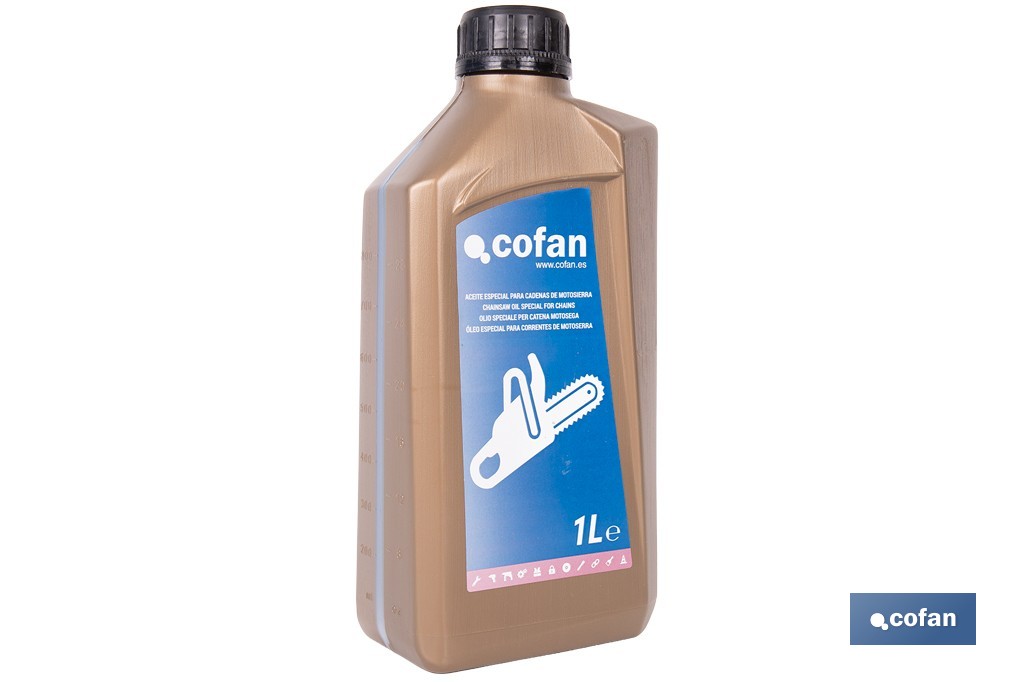 Óleo especial para Correntes de Motosserras | Lubrificação contínua de correntes de corte | Proteção contra o desgaste - Cofan