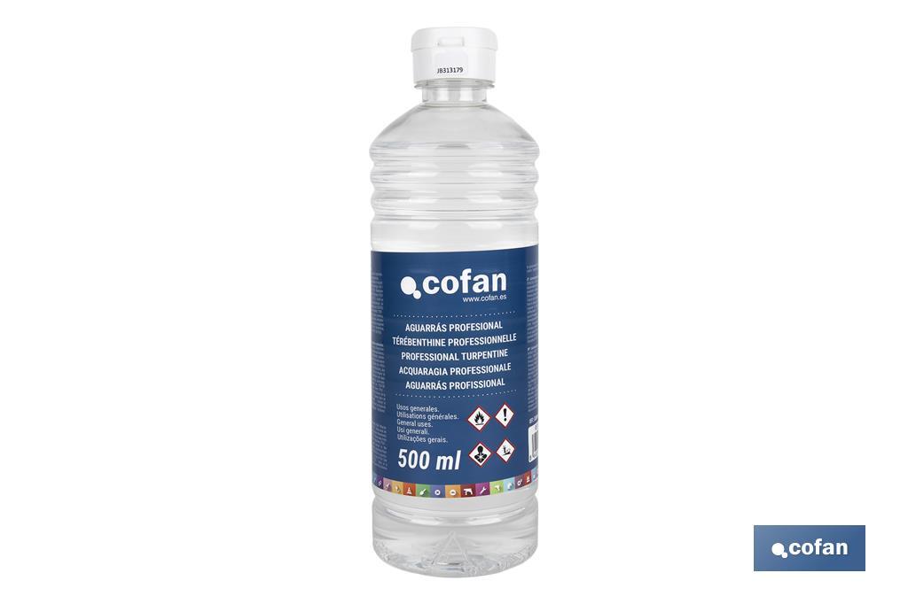 Essence de térébenthine professionnelle | Deux contenances : 500 ml ou 1 litre | Idéale pour dissoudre - Cofan