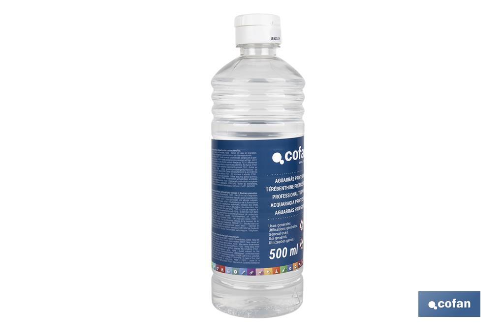 Essence de térébenthine professionnelle | Deux contenances : 500 ml ou 1 litre | Idéale pour dissoudre - Cofan