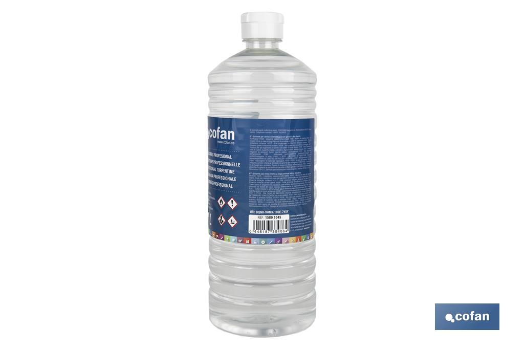 Essence de térébenthine professionnelle | Deux contenances : 500 ml ou 1 litre | Idéale pour dissoudre - Cofan