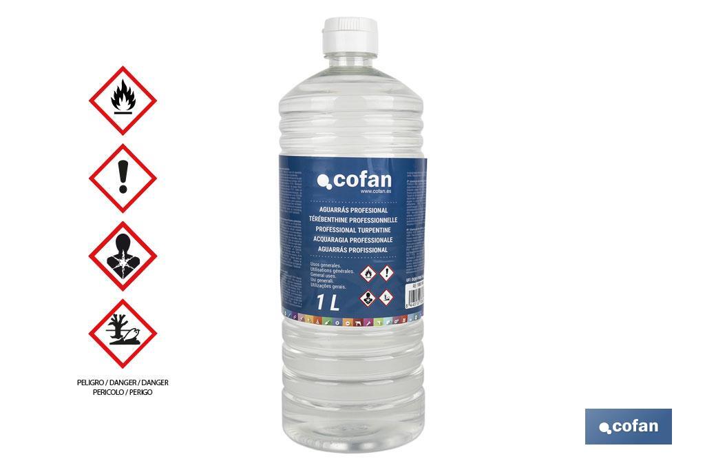 Aguarrás Profissional | Capacidade de 500 ml ou 1 litro | Ideal para dissolver - Cofan