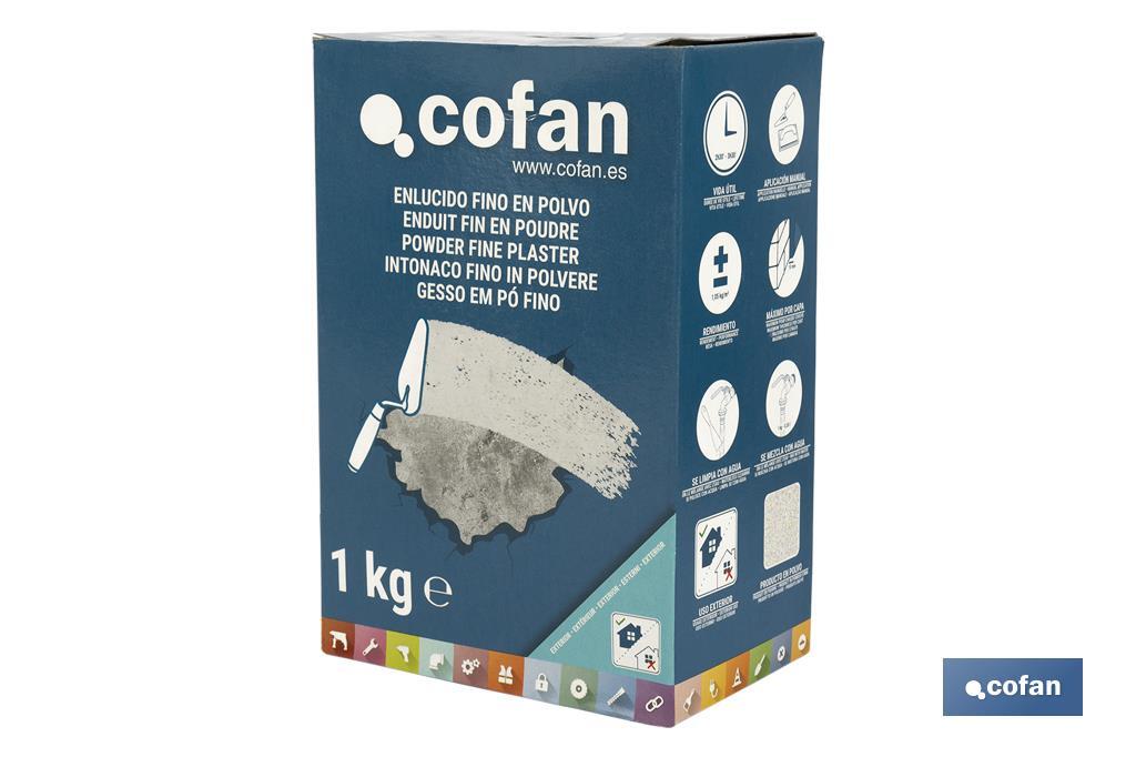 Intonaco fino in polvere | Da esterno | Formato da 1 o 5 kg - Cofan