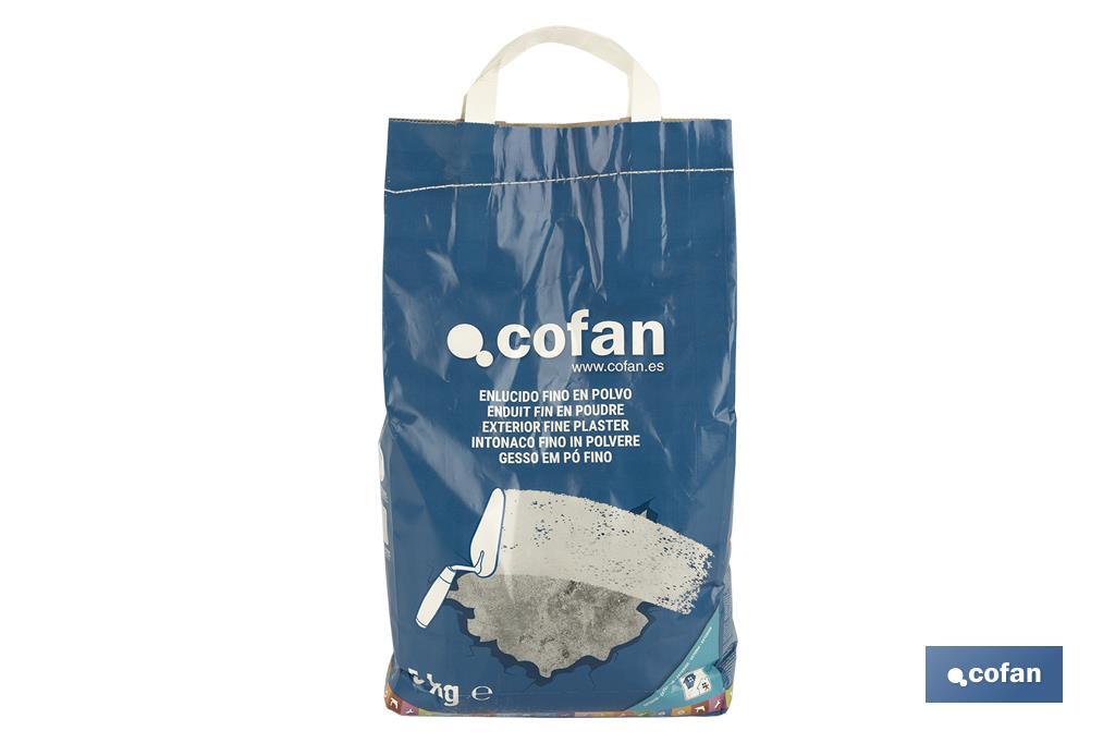 Enduit fin en poudre | Pour une utilisation en extérieur | Format de 1 et 5 kg - Cofan