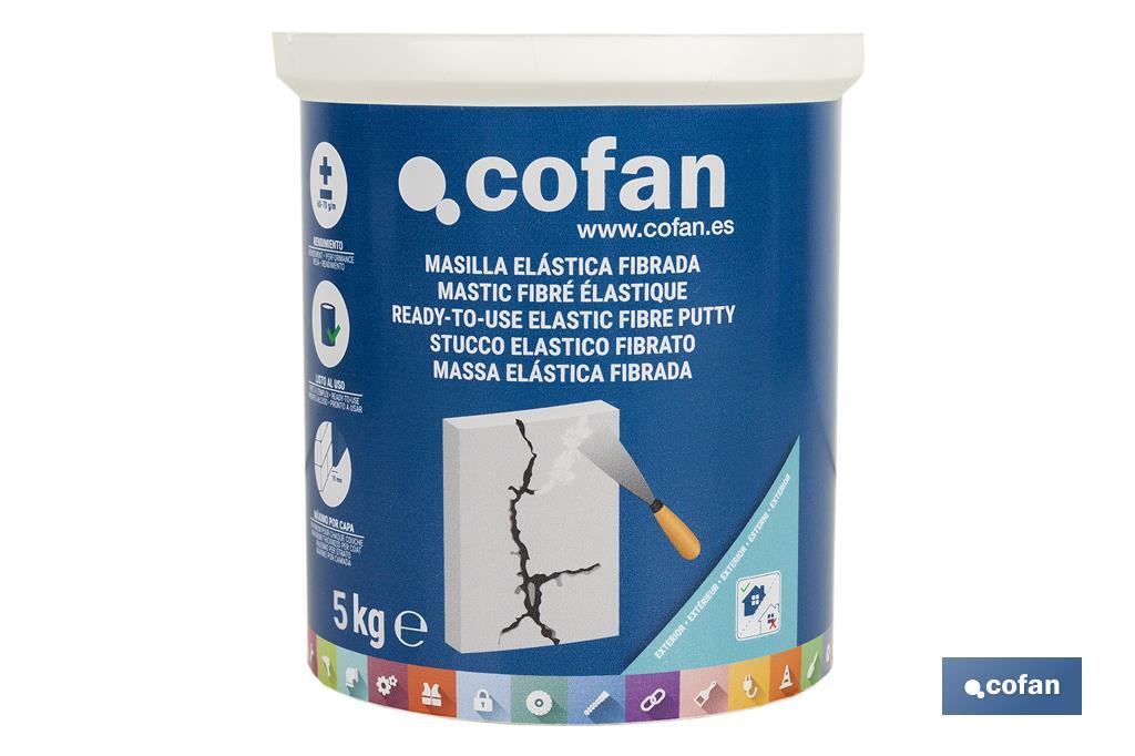 Mastic fibré élastique | Pour une utilisation en extérieur | Format de 1 et 5 kg - Cofan