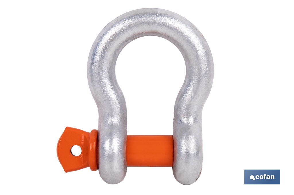 Manilha curva alta resistência zincada - Cofan