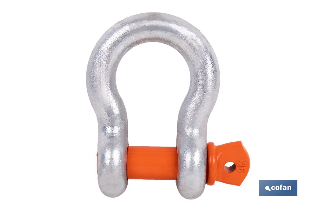 Manilha curva alta resistência zincada - Cofan