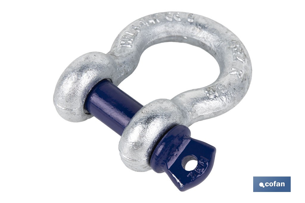 Manilha curva alta resistência zincada - Cofan