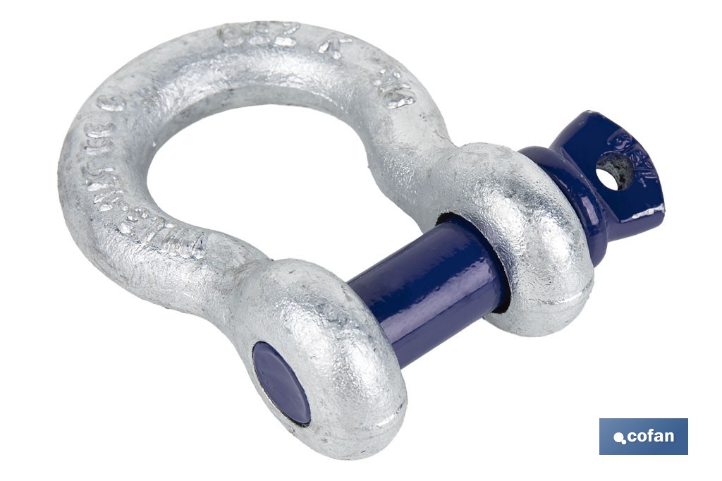 Manilha curva alta resistência zincada - Cofan