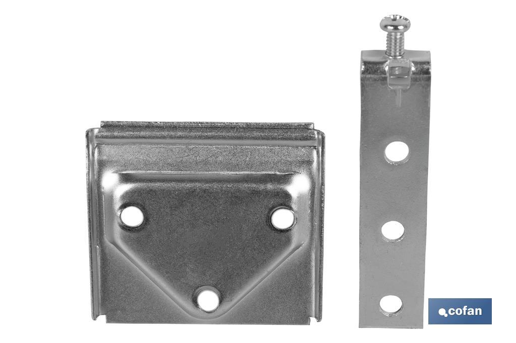 Set Colgador para Armario | Fabricado en Acero Zincado | Medida 53 mm - Cofan