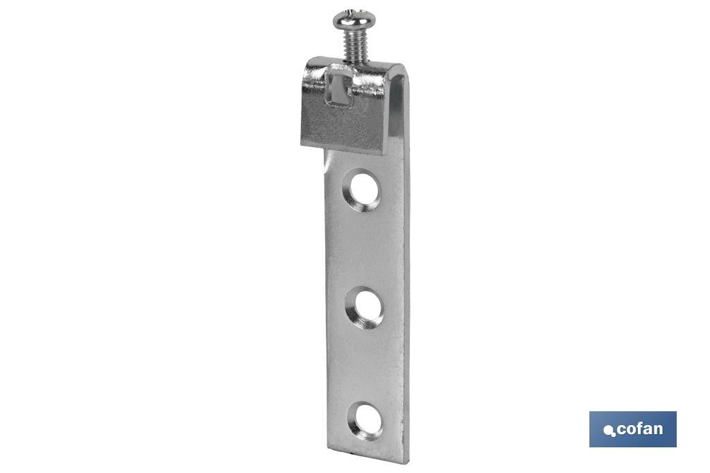 Cabin hook with adjusting screw | Zinc-plated finish | Suitable for all types of furniture  - Cofan